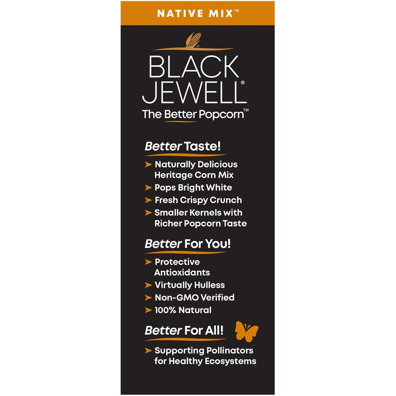 Black Jewell Gourmet Popcorn Kernels, Native Mix, 28.35 Ounces (Pack