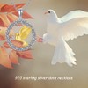 SLIACETE Dove Necklace 925 Sterling Silver Peace Bird Pendant Dove