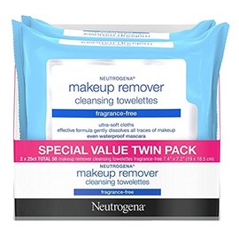 Neutrogena Make-Up Remover Towelettes Fragrance Free 25 Count Twin Pack (6 Pack)
