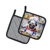 Pug The Chef Pair of Pot Holders