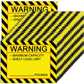 50Pcs Pallet Rack Capacity Labels, 3x4 Inches Maximum Capacity/Shelf Load Limit Warning Stickers, Industrial Strength Stickers for Warehouse Safety