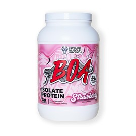 BOA Isolate Protein with Vitamin B6 and Zinc - Low-Sodium Whey Protein Isolate 24g of Protein per Scoop - (Strawberry - 40 Servings)