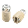 WHYHKJ 4PCS G9 Ceramic Lamp Holder Metal Outer Ring Full