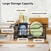 AIDERLY Narrow Dish Drying Rack for Kitchen Counter Auto Drain