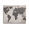 Stupell Industries Travel Wander Explore Rustic World Map Grain Pattern,