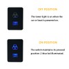 BACAUTOPARTS Blue Led Zombie Lights Push Button Switch for Toyota