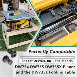 Gfdoso 50 Pcs 5140010-16 Planer Blade Screws Compatible with DeWalt DW734, DW735, DW735X Planer Blades - Black Planer Blades Screw