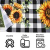 aiwkjdns 3 Piece Sunflower Kitchen Curtains and Valances Set for
