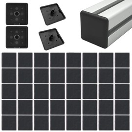 Dfuqanb Pack of 40 Aluminium Profile 3030 End Cap, Plastic End Caps, 30 x 30 mm, Pipe Caps Made of High-Quality Plastic, for Aluminium Construction Profile, Profile End Cap, Profile Cover Cap (3030)