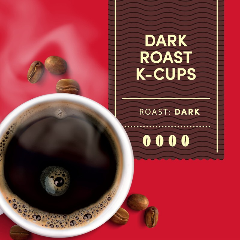 Tim Hortons Dark Roast Coffee, Single-Serve K-Cup Pods Compatible with