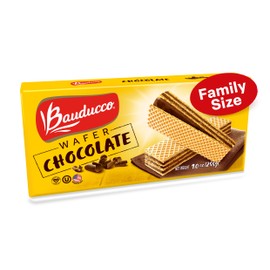 Bauducco Chocolate Wafers - Crispy & Delicate Wafer Cookies With 3 Delicious, Indulgent Decadent Layers of Chocolate Flavored Cream- Vegan and Kosher - Delicious Sweet Snack or Desert - 9.0 oz (Pack of 6)