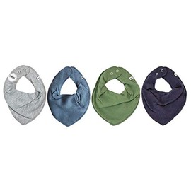 Set of 4 Pippi Triangular Baby Bibs Neck Scarf Set (Assorted Colour Combinations)