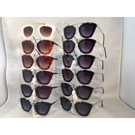 CIS #W205 Retro Cat Eye Horn Rimmed Women Sunglasses Wholesale 12 Pairs