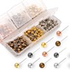 Yalis Push Pins Map Tacks 1/8-Inch Metallic Color Beads Head