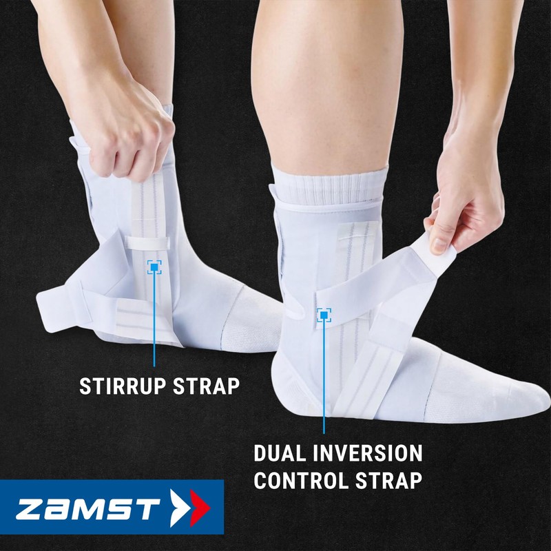 Zamst A1 White Ankle Brace for Sports - Breathable Sports