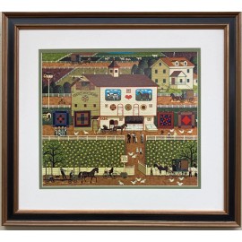 Charles Wysocki "Amish Neighbors" Newly FRAMED Art Americana Rural