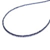 COMODO VIENTO Men's Popular Black Spinel Necklace Chain, High Brightness,