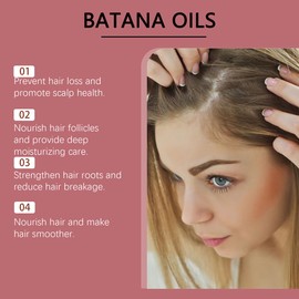 120g Batanaöl für Haarwachstum, Bio-Batanaöl für Haare, Vorbeugung gegen Haarausfall, Kopfhaut und Haarpflege