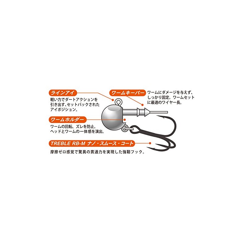 Gamakatsu Jig Head Windmaster Round D Head Luminous 18g.