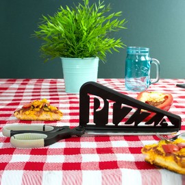 Pizza Scissors with Food Grade Stainless Steel Blade and Plastic Pizza Cutter Guide. by AddCore