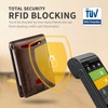 RUNBOX Slim Wallet for Men Genuine Leather RFID Blocking Bifold