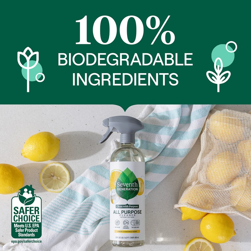 Seventh Generation All Purpose Cleaning Spray Surface Cleaner Lemon Chamomile