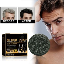 Pack of 2 Grey Shine Soap, Hair Revitalisable, Grey Shine Hair Revitalisable, Natural Soap for Removing Grey Hair, Natural Grey Hair Removal Soap, Hair Blackout Solid Shampoo (6)