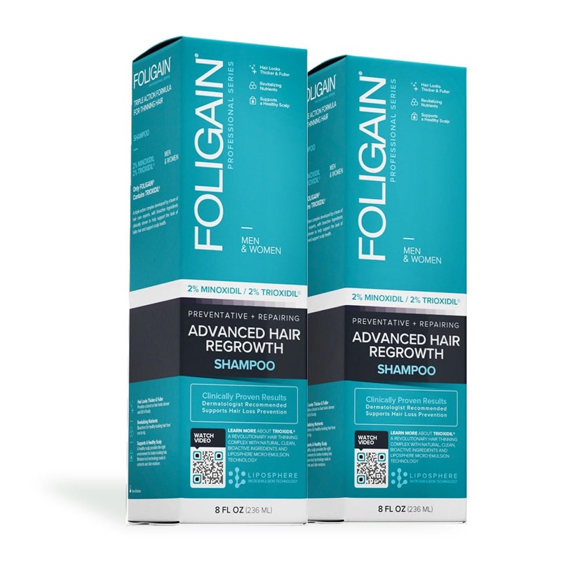 FOLIGAIN pack 2 Shampoo Advance con biotina 236ml CU