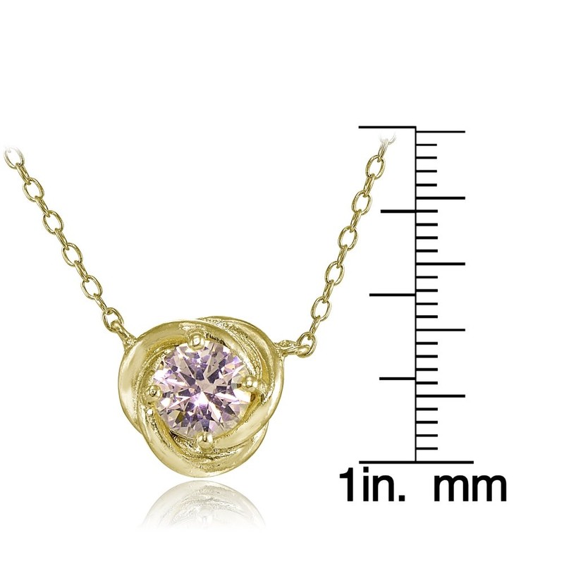 Plata de Ley Chapados en oro amarillo imitación Gemstone 6