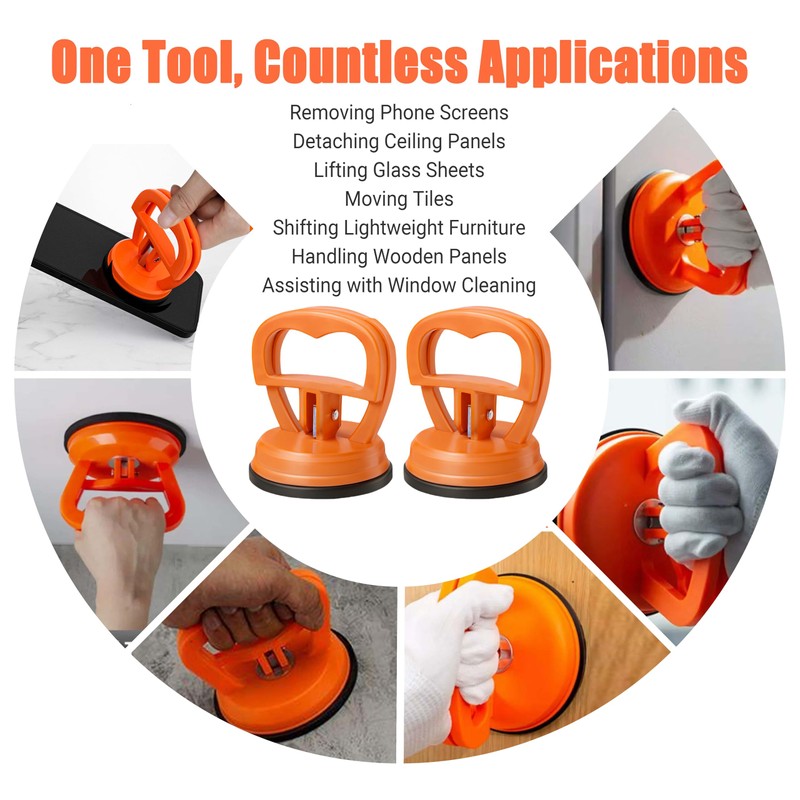 Ovyntremis 2 Pack Heavy Duty Dent Pullers with 5.7CM Suction
