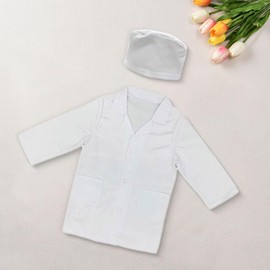 Milageto Kids Pretend Doctor Costume Kids Nurse Outfits Pretend Doctor Toy for Kindergarten Stage Preschool Children Costume Parties, Fits 120cm