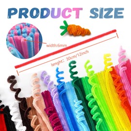 Pipe Cleaners Craft, Arts & Crafts 1000pcs 20colors Supplies Chenille Stems, Arts and Crafts, Craft Supplies, Art Supplies Pipe Cleaners Bulk for Projects Creative DIY Decorations (1000)