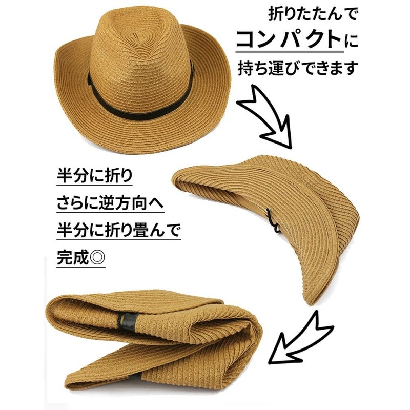 YAYUPLUS Men's Straw Hat, Farming Work, Straw Hat, Wide Brim,