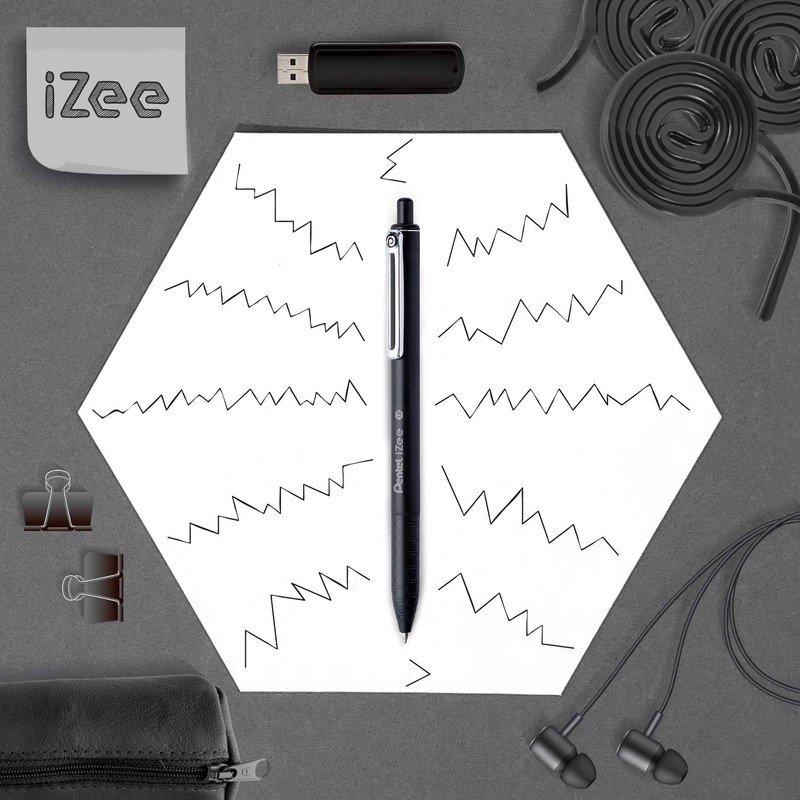 Pentel iZee Bolígrafo BX470 - Boli Retráctil con Cuerpo Mate