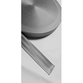 MTP Brand 2" x 25 Yards Seat-Belt Grey Polyester Webbing Strap Repair 5 Panel 5000 lbs Heavy Duty Backpack
