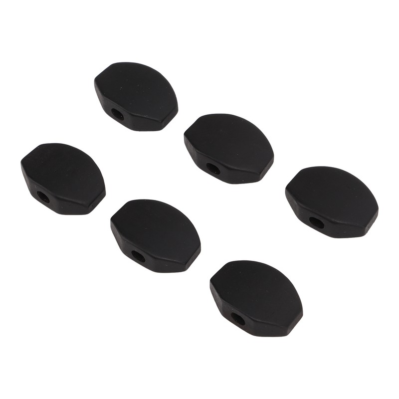 6Set Guitar Tuning Peg Buttons Ebony Metal Tuner Machine Head