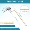 Lasnten 12 Pieces Toilet Handle Lever Flush Replacement, Brass Universal