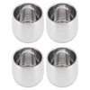 Set of 4 Coffee Cups, Stainless Steel, Double-Walled Insulation, Prevent