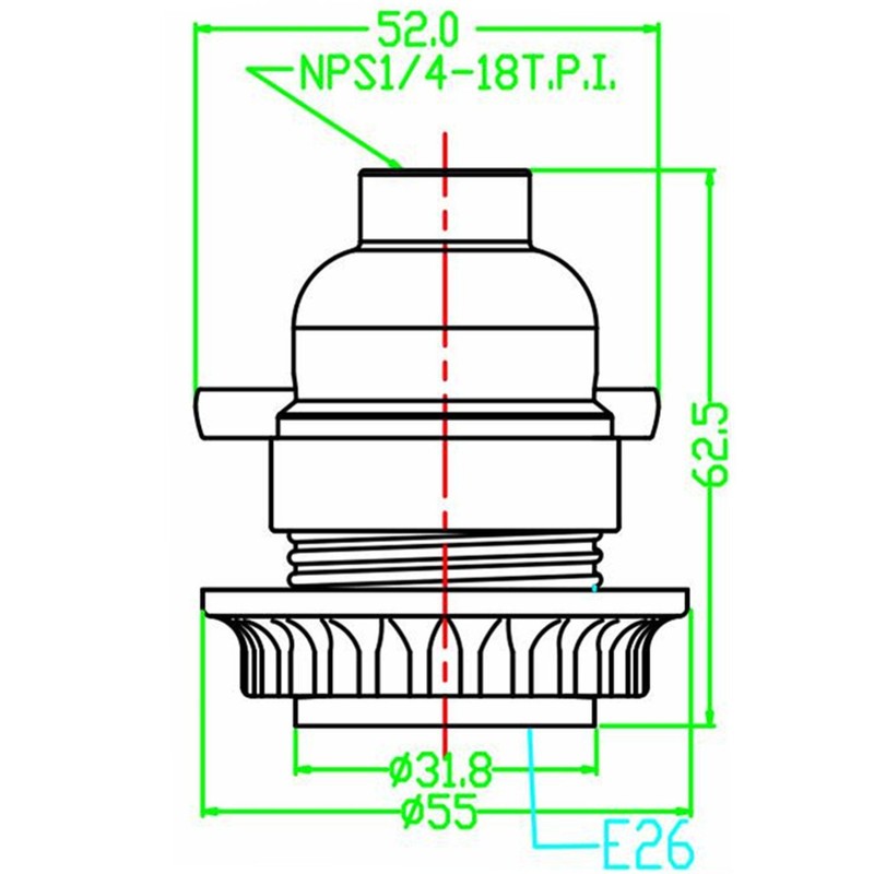 EFINEHOME Lamp or Fixture Replacement Phenolic Medium Base Light Socket