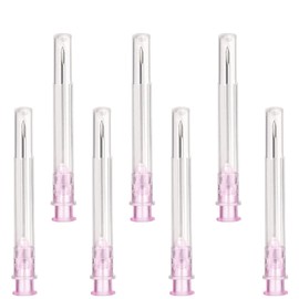 Pack of 100 18 g x 1 inch (25 mm) stainless steel dosing accessories for refill liquids, individually packed, refill tubes for industry, science laboratories, for hobby and DIY, multi-purpose