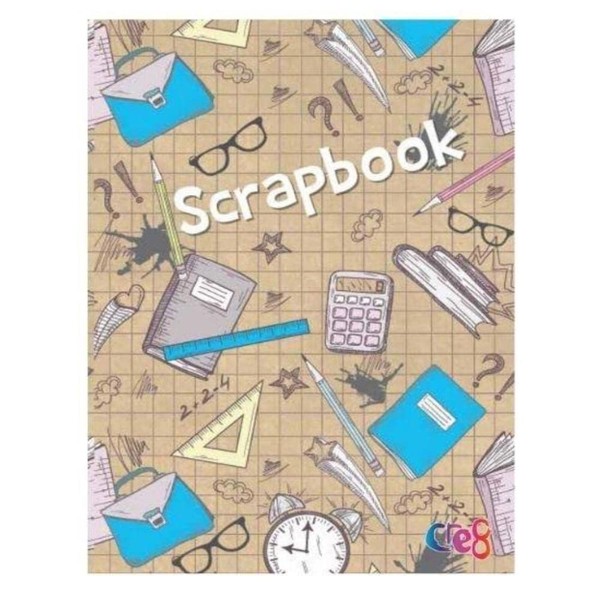 iTrend A4 Scrapbook - Assorted Fun School Craft Gift 56 Pages Drawing Pad - Ideal for Children - Art Craft Office Scrapbook