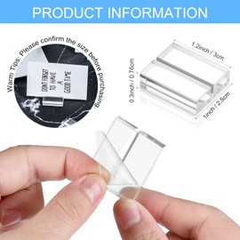 Acrylic Stands Clear Place Card Holders 1.2 Inch Table Number Stands Wedding Sign Holders Card Display Stand for Table Wedding Photos Office Menu Meeting(25 Pieces)