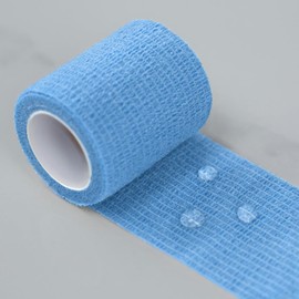 SAROSING Self Adhesive Bandage Wrap,2 Inches X 5 Yards, Cohesive Bandages,Medical Wrap, Elastic Bandage Wrap, Self Sticking Bandage Tape, Vet Wrap Bandages Tape, Light Blue