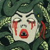 The Bleeding Medusa Embroidered Iron on Sew on Patch