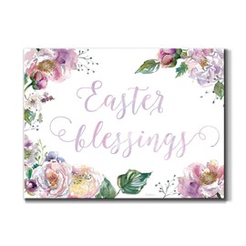 Renditions Gallery Easter Blessings Wall Art, Premium Gallery Wrapped Canvas Decor, Ready to Hang, 8 in H x 12 in W, Made in America Print