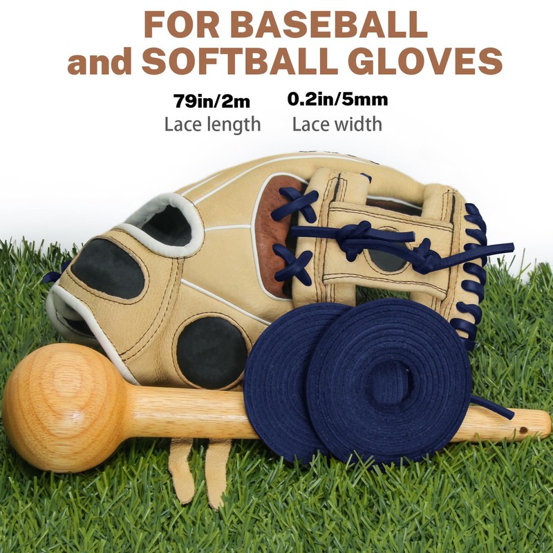 Aeesio Softball Baseball Glove Lace, Mitt Lace Repair Kit Includes