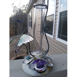 Mateda 7" Capacity Rain Gauge Glass Replacement Tube with Lid Design for Yard Garden Outdoor Home (2)