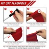 KINGTOP Golf Flag 8x6 Inch - Plain Red, 420D Nylon,