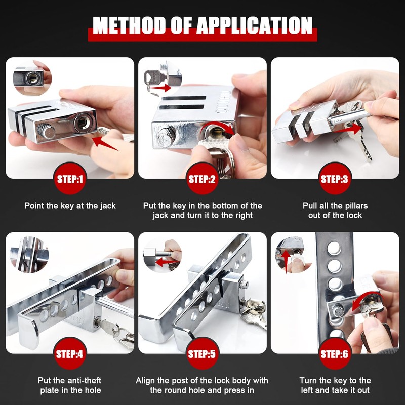 Auto Anti-Theft Car Brake Clutch Lock Safety Tool，Stainless Steel Auto