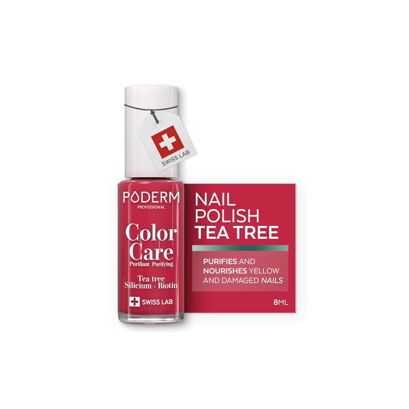 PODERM Vegan Nail Polish with Tea Tree & Biotin -